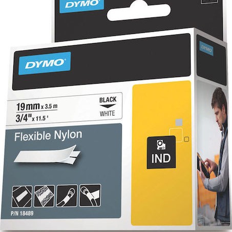 Dymo 18489 Ταινία Ετικετογράφου 3.5m x 19mm σε Λευκό Χρώμα