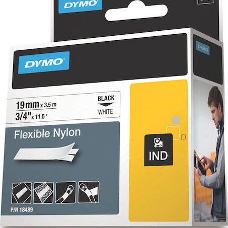 Dymo 18489 Ταινία Ετικετογράφου 3.5m x 19mm σε Λευκό Χρώμα
