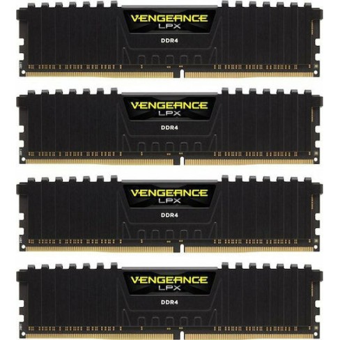 Corsair Vengeance LPX DDR4 64GB RAM με 4x16GB Modules και Ταχύτητα 2400 για Desktop