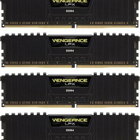 Corsair Vengeance LPX DDR4 64GB RAM με 4x16GB Modules και Ταχύτητα 2666 για Desktop