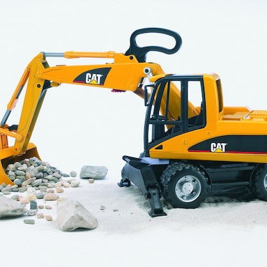 Bruder CAT με Ρόδες Εκσκαφέας 1:16 Αγροτικό για 4+ Ετών