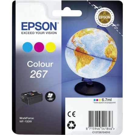 Epson 267 Γνήσιο Μελάνι Εκτυπωτή InkJet Πολλαπλό (Color) (C13T26704010)