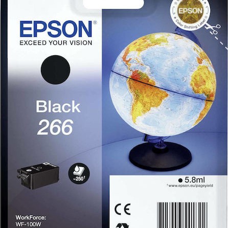 Epson 266 Γνήσιο Μελάνι Εκτυπωτή InkJet Μαύρο (C13T26614010)