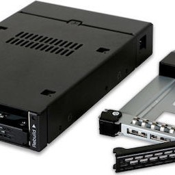 Icy Dock ToughArmor Rugged Full Metal Dual Bay RAID 2.5 Inch SATA HDD/SSD Mobile Rack for External 3.5 Inch Drive Bay Μαύρο (MB992SKR-B)