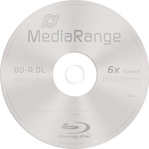 MediaRange Εγγράψιμα BD-R 6x Dual Layer 50GB Cake Box 25τμχ