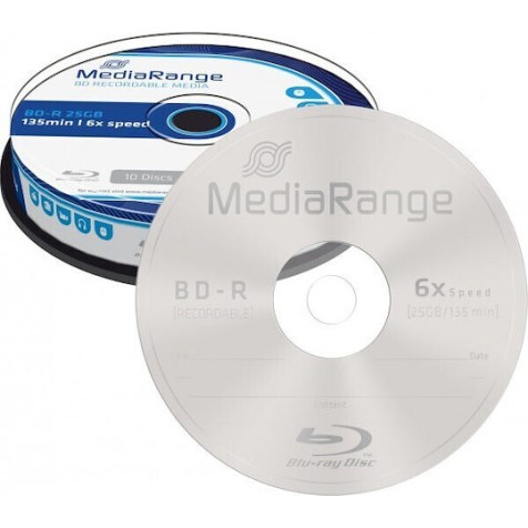 MediaRange Εγγράψιμα BD-R 6x Dual Layer Printable 50GB Cake Box 25τμχ