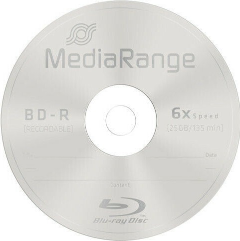 MediaRange Εγγράψιμα BD-R 6x 25GB Cake Box 25τμχ