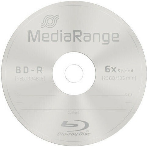 MediaRange Εγγράψιμα BD-R 6x 25GB Cake Box 25τμχ