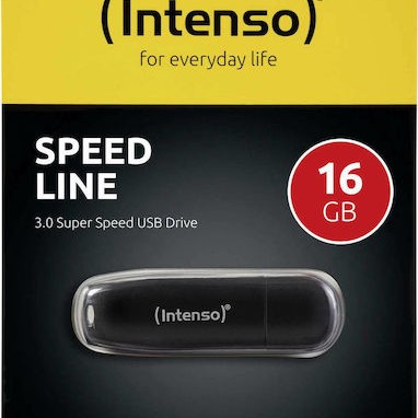 Intenso Speed Line 16GB USB 3.0 Stick Μαύρο