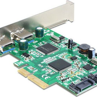DeLock Κάρτα PCIe σε 2 εσωτερικές θύρες SATA III και 2 εξωτερικές θύρες USB 3.0