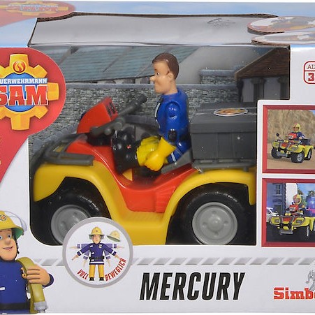 Simba Fireman Sam Mercury Quad Figure Αυτοκινητάκι Πυροσβεστικό για 8+ Ετών