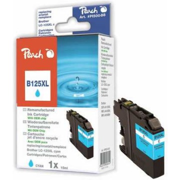 Peach Συμβατό Μελάνι Εκτυπωτή InkJet Brother LC-125XL 15ml Μπλε 1τμχ