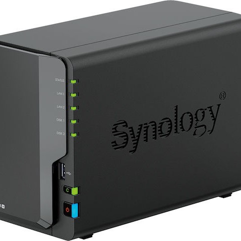 Synology DiskStation DS224+ NAS Tower με 2 θέσεις για HDD/SSD και 2 θύρες Ethernet