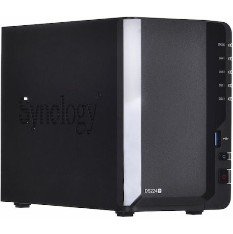 Synology DiskStation DS224+ NAS Tower με 2 θέσεις για HDD/SSD και 2 θύρες Ethernet
