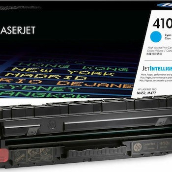 HP 410X Γνήσιο Toner Laser Εκτυπωτή Κυανό High Yield 5000 Σελίδων (CF411X)