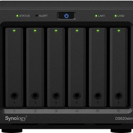Synology DiskStation DS620slim NAS Tower με 6 θέσεις για HDD/SSD και 2 θύρες Ethernet
