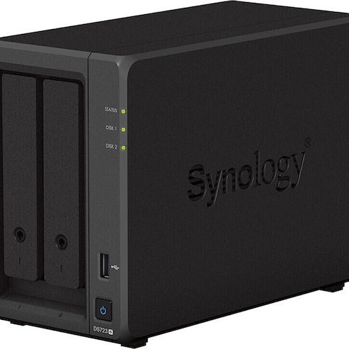 Synology DiskStation DS723+ NAS Tower με 2 θέσεις για HDD/M.2/SSD και 2 θύρες Ethernet