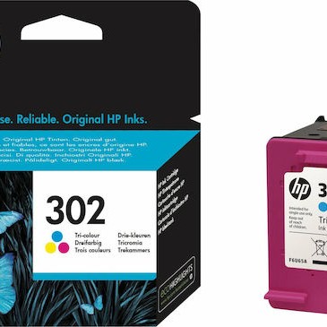 HP 302 Γνήσιο Μελάνι Εκτυπωτή InkJet Πολλαπλό (Color) (F6U65AE)