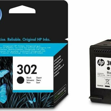 HP 302 Γνήσιο Μελάνι Εκτυπωτή InkJet Μαύρο (F6U66AE)