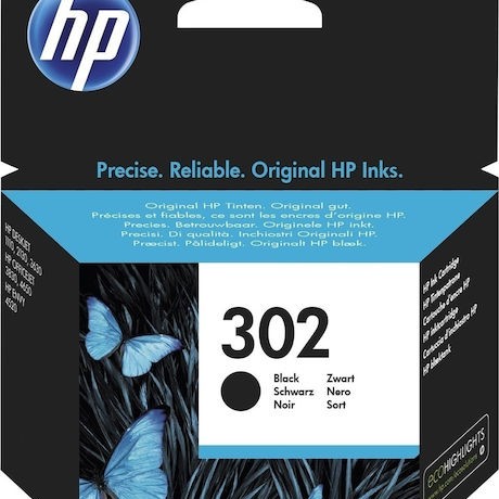 HP 302 Γνήσιο Μελάνι Εκτυπωτή InkJet Μαύρο (F6U66AE)