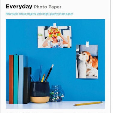 HP Everyday Glossy Φωτογραφικό Χαρτί A6 (10x15) 200gr/m² για Εκτυπωτές Inkjet 100 Φύλλα