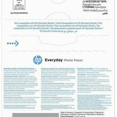 HP Everyday Glossy Φωτογραφικό Χαρτί A6 (10x15) 200gr/m² για Εκτυπωτές Inkjet 100 Φύλλα