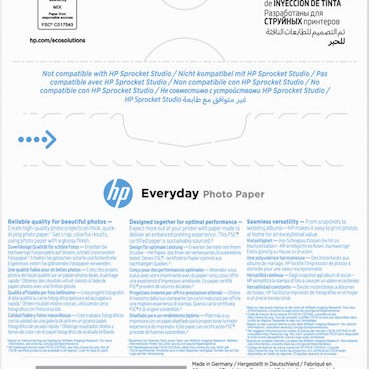 HP Everyday Glossy Φωτογραφικό Χαρτί A6 (10x15) 200gr/m² για Εκτυπωτές Inkjet 100 Φύλλα