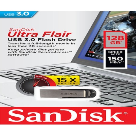 Sandisk Ultra Flair 128GB USB 3.0 Stick