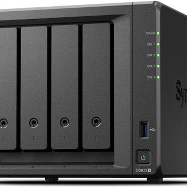 Synology DiskStation DS923+ NAS Tower με 4 θέσεις για HDD/M.2/SSD και 2 θύρες Ethernet