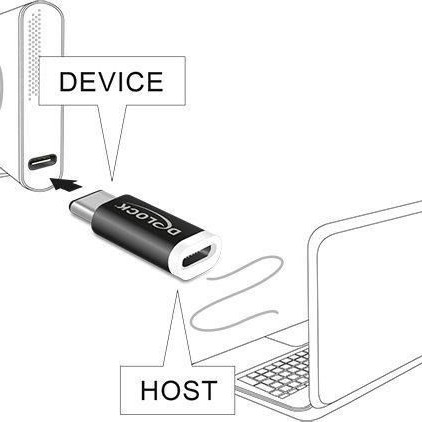 DeLock Μετατροπέας USB-C male σε micro USB female (65678)