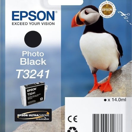 Epson T3241 Γνήσιο Μελάνι Εκτυπωτή InkJet Photo Μαύρο (C13T32414010)