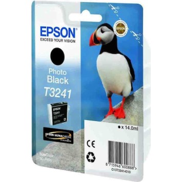 Epson T3241 Γνήσιο Μελάνι Εκτυπωτή InkJet Photo Μαύρο (C13T32414010)
