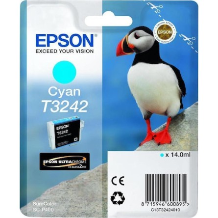Epson T3242 Γνήσιο Μελάνι Εκτυπωτή InkJet Κυανό (C13T32424010)