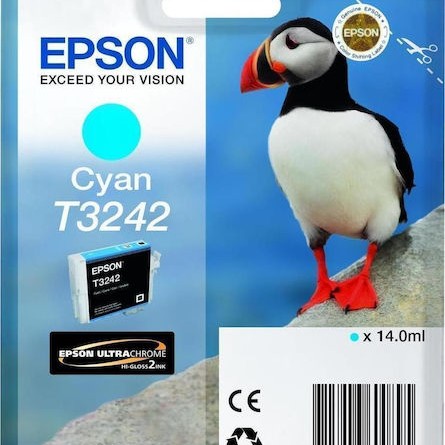 Epson T3242 Γνήσιο Μελάνι Εκτυπωτή InkJet Κυανό (C13T32424010)