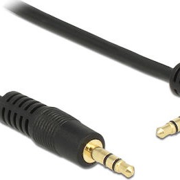 DeLock Καλώδιο 3.5mm male - 3.5mm male Μαύρο 0.5m (83752)