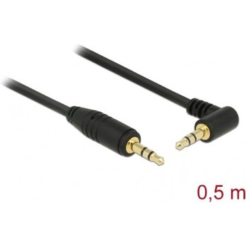 DeLock Καλώδιο 3.5mm male - 3.5mm male Μαύρο 0.5m (83752)