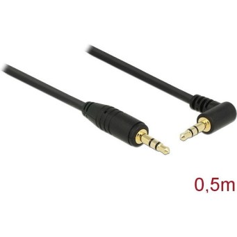 DeLock Καλώδιο 3.5mm male - 3.5mm male Μαύρο 0.5m (83752)