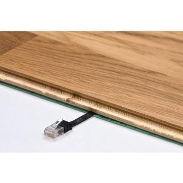 Goobay Flat U/UTP Cat.6 Καλώδιο Δικτύου Ethernet 1m Μαύρο 6τμχ