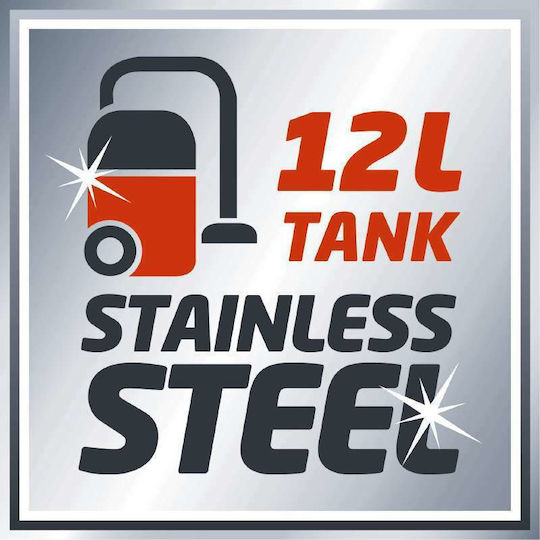 Einhell Σκούπα Υγρών / Στερεών 1250W με Πλαστικό Κάδο 12lt