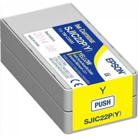 Epson SJIC22P Γνήσιο Μελάνι Εκτυπωτή InkJet Κίτρινο (C33S020604)