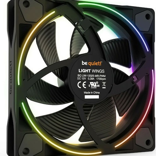 Be Quiet Light Wings Case Fan 120mm με ARGB Φωτισμό και Σύνδεση 4-Pin PWM
