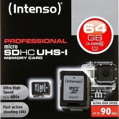 Intenso Professional microSDXC 64GB U1 with Adapter
