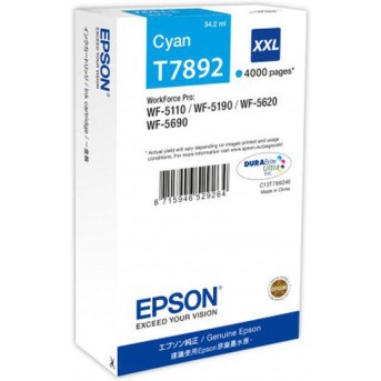 Epson T7892XXL Γνήσιο Μελάνι Εκτυπωτή InkJet Κυανό (C13T789240)