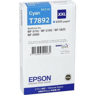 Epson T7892XXL Γνήσιο Μελάνι Εκτυπωτή InkJet Κυανό (C13T789240)