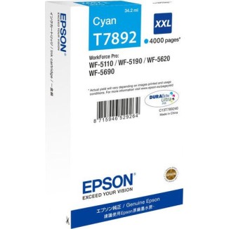 Epson T7892XXL Γνήσιο Μελάνι Εκτυπωτή InkJet Κυανό (C13T789240)