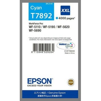 Epson T7892XXL Γνήσιο Μελάνι Εκτυπωτή InkJet Κυανό (C13T789240)