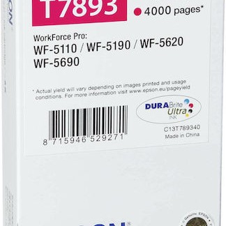 Epson T7893XXL Γνήσιο Μελάνι Εκτυπωτή InkJet Ματζέντα (C13T789340)