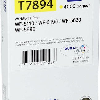 Epson T7894XXL Γνήσιο Μελάνι Εκτυπωτή InkJet Κίτρινο (C13T789440)
