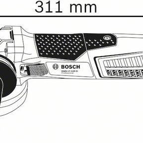Bosch GWS 19-125 CIE Τροχός 125mm Ρεύματος 1900W με Ρύθμιση Στροφών