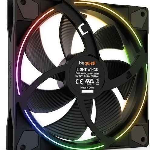 Be Quiet Light Wings Case Fan 140mm με ARGB Φωτισμό και Σύνδεση 4-Pin PWM 3τμχ